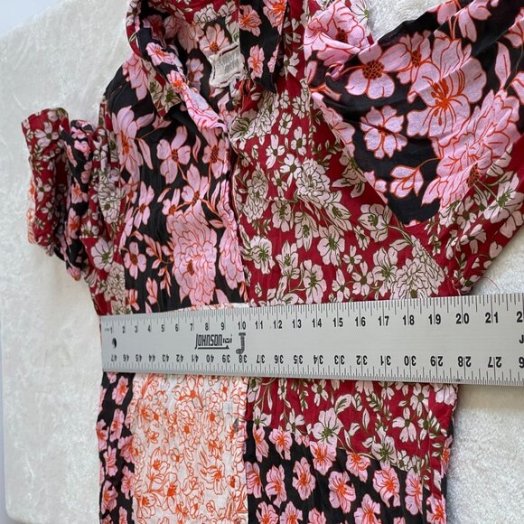 Johnny Was Womens Floral Patchwork Long Sleeve Shirt Blouse Small Button Down - Picture 5 of 6